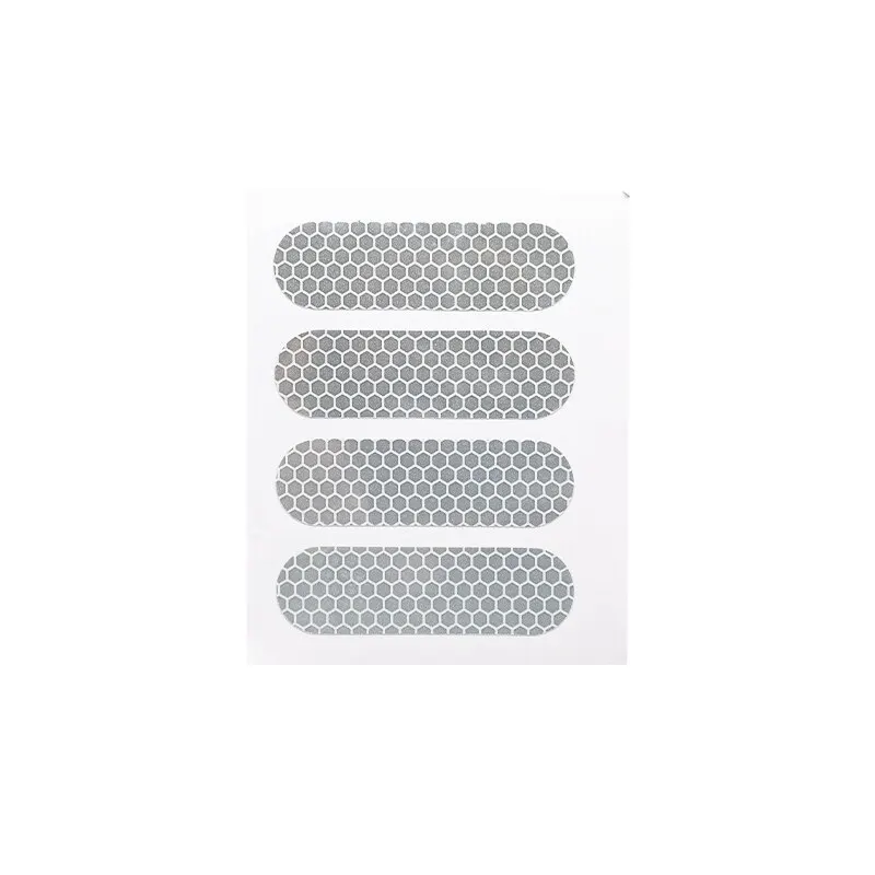 Reflective Stickers Retro Reflective Stripes Stickers for Motorcycle Helmet 2 Sheets 7cm*2cm*4pcs White High Visibility Reflector Warning Mark