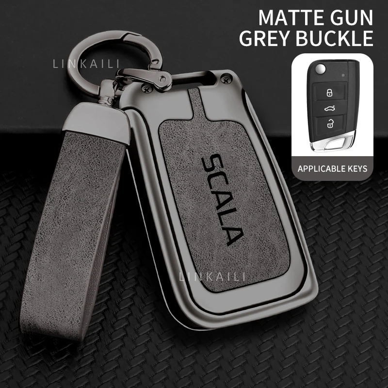 Zinc alloy key case for Skoda Scala 3 key car case key case cover key case