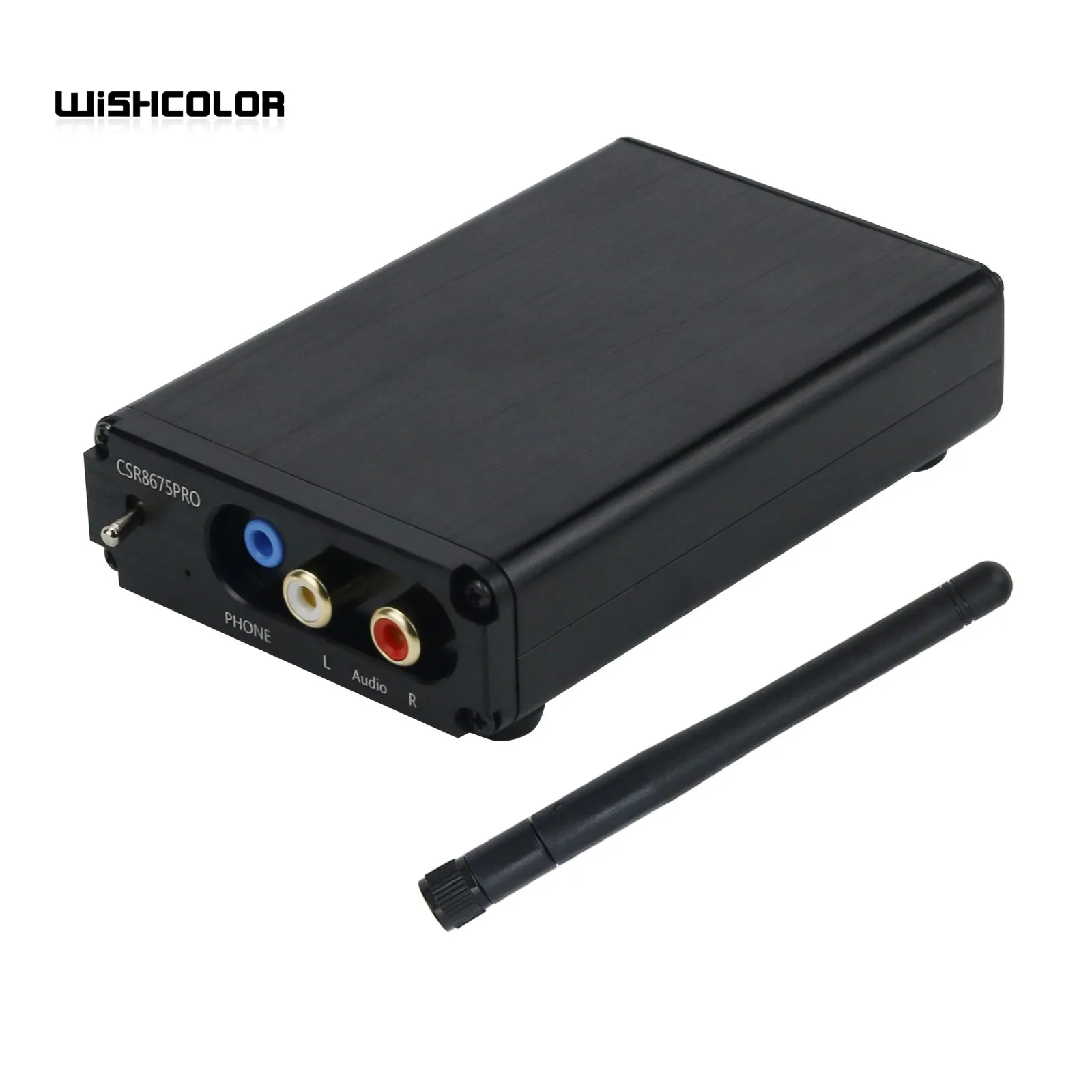 

Wishcolor CSR8675 Bluetooth 5.0 Wireless Receiver ES9038Q2M Decoder APTXHD LDAC Headphone Amp w/ Case Antenna Black