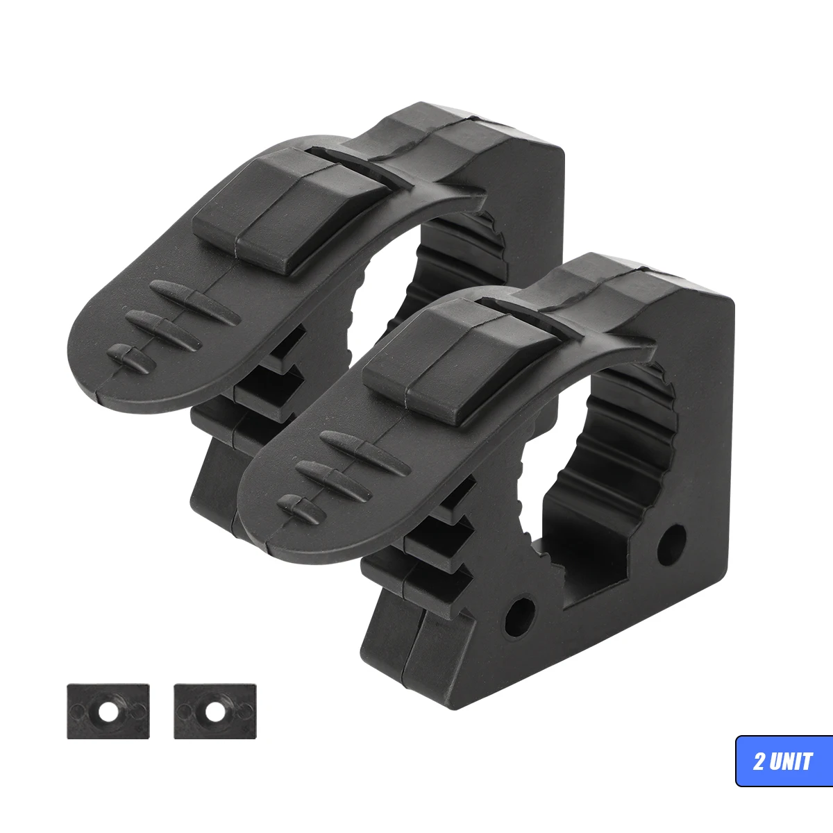 4 Supporti Per Pala Da Camion - Kit Montaggio Portapacchi Con Morsetti Gomma, Per Attrezzi (Nero) - Foto 2