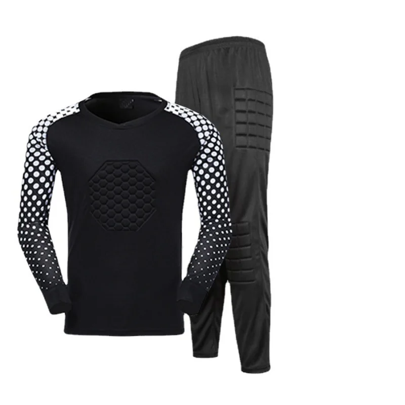 Football Goalkeeper Clothing Suit Adult and Children Long Sleeve Sponge Pad Competition Training Goalkeeper Suit Jersey Wholesal sports suit football training kit