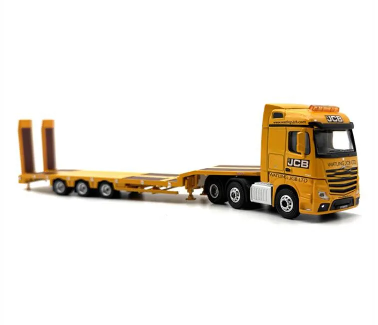 1/76 OO Scale Alloy Car Loading Trailer Truck Scene Miniature Collection Sand Table Landscape