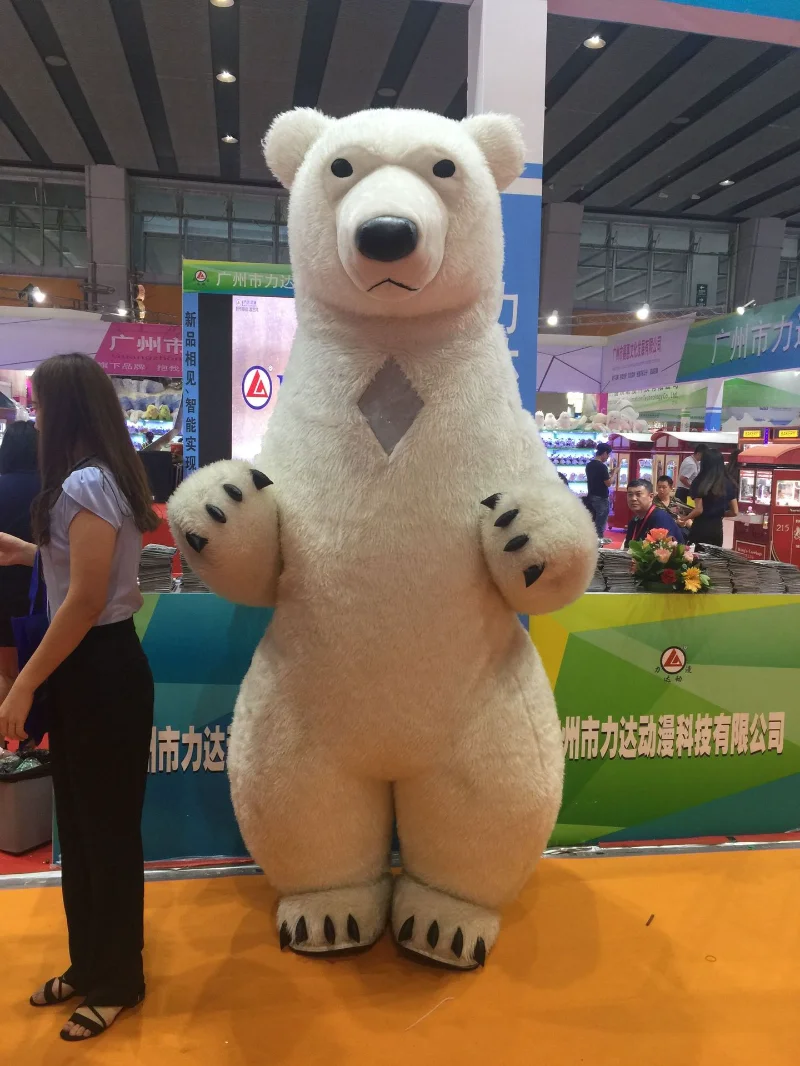 2m Polar Bear Inflatable Mascot Costume Halloween Xmas Carnival Cosplay