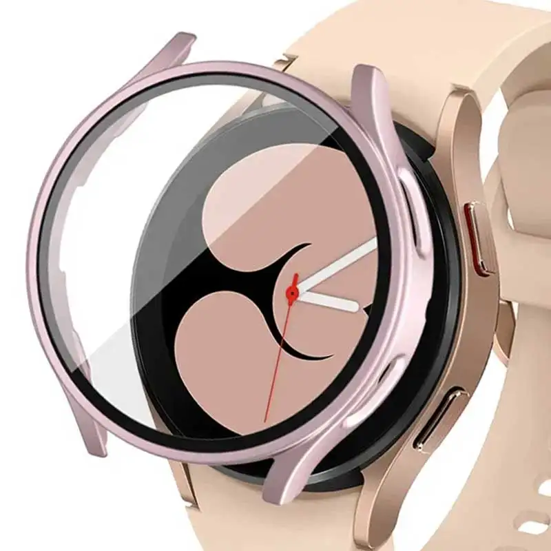 Tempered Glass+Case For Samsung Galaxy Watch 7/6/5/4 cover 44mm 40mm Full PC bumper screen protector Galaxy watch FE Accessories apple watch screen protector,watch screen protector case,apple watch screen protector case,watch case,watch protective case,watch cover,watch protective cover,glass cover