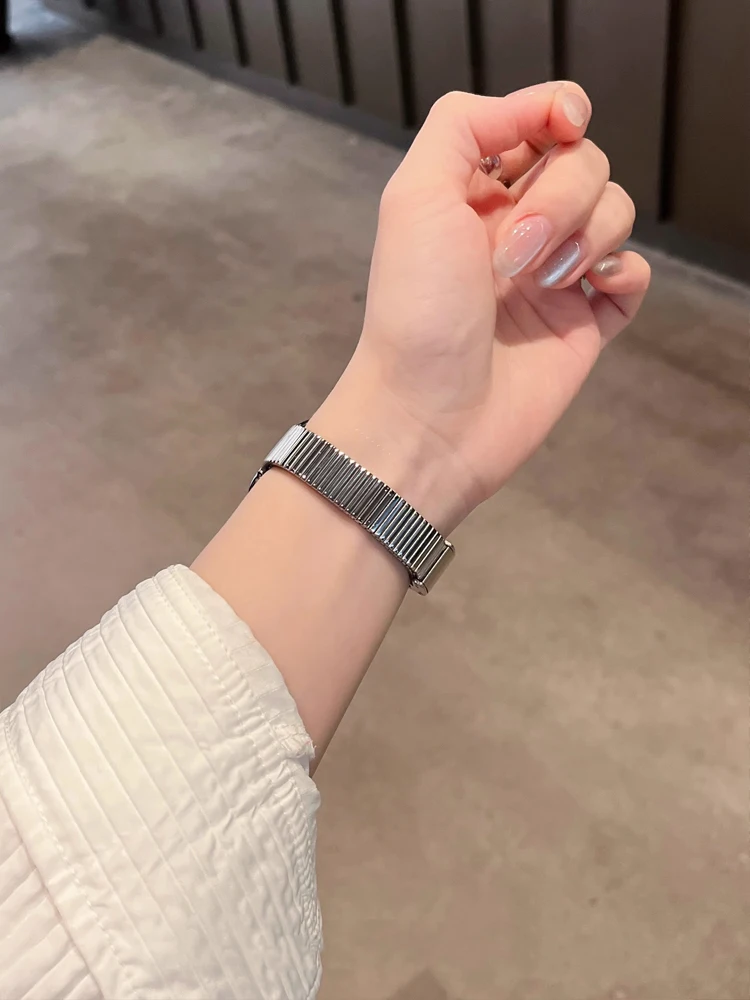 Glossy Stainless Steel Band - Premium Metal Bracelet Strap