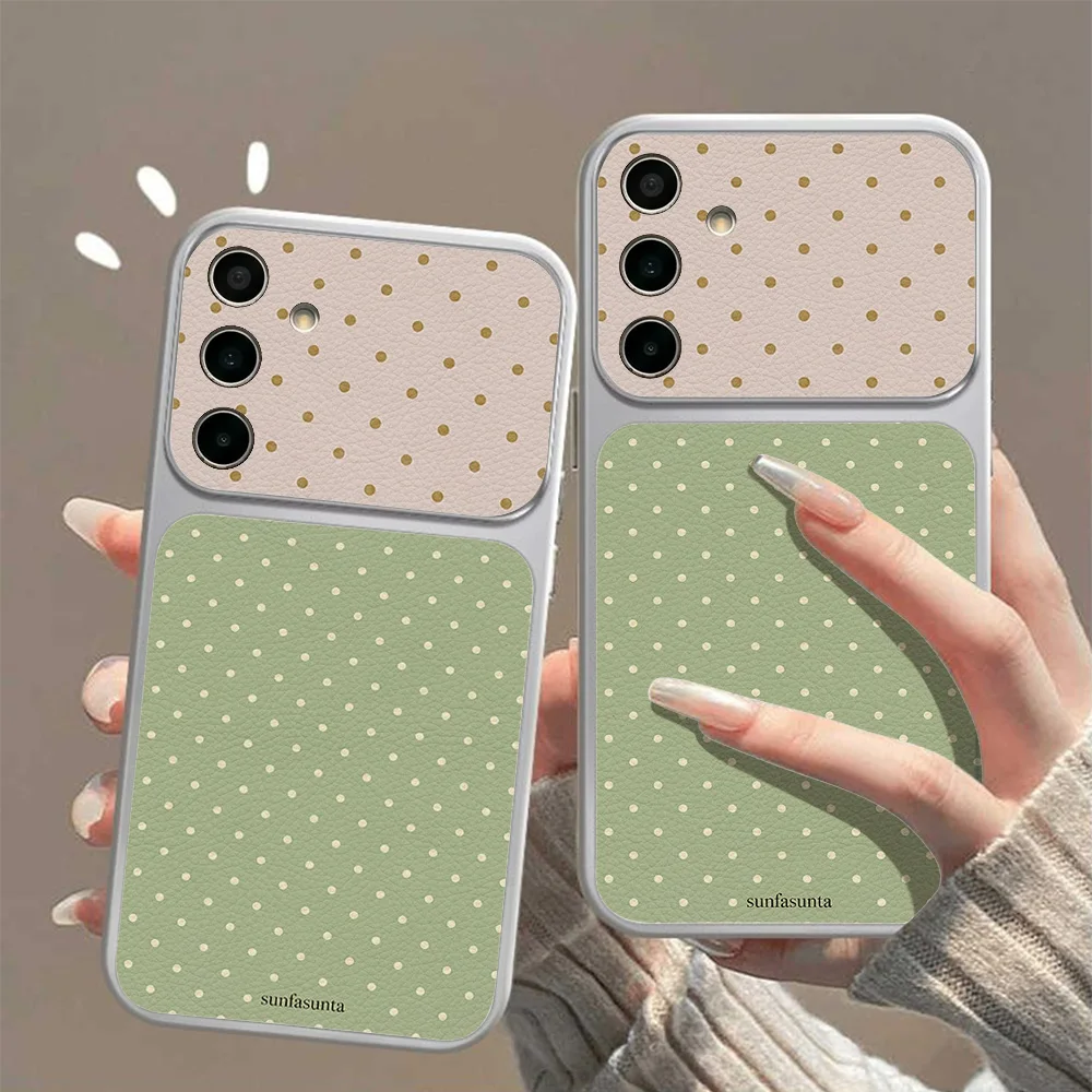 Matcha Green Polka Dot Soft Milk-Style Phone Case