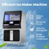 Ice Maker Machine, 150LBS/24H with 45 Pounds Storage Bin - 4.3 inch Touch Screen, 304 Stainless Steel Ice Making Mach 2