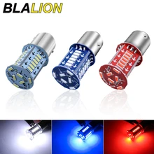 BLALION 1157 LED 스트로브 브레이크 라이트, 30SMD DRL 워터 플래시 후진 주차 자동차 방향 지시등, 오토바이 테일 램프, BAY15D 전구, 2 개