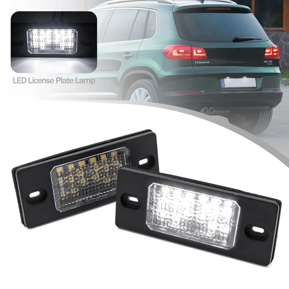 Per Porsche Cayenne 955 957 2002-2010 Vw Touareg Golf 5 Passat Canbus Error Free Car Styling Car Led Numero Luce Targa