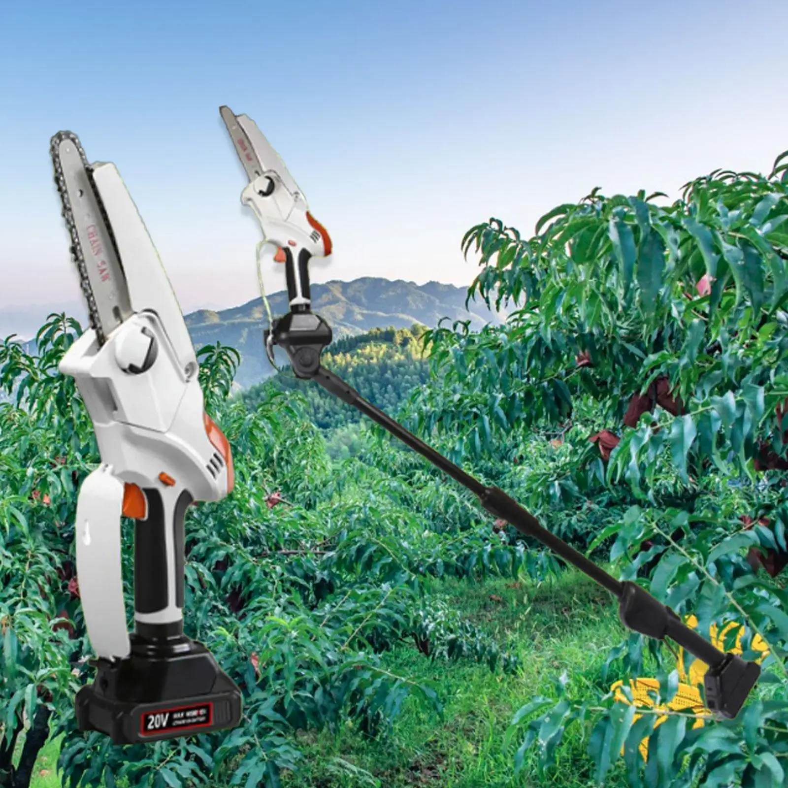 Electric Pole Saw Smart Protection Practical Portable Telescoping for Orchards Forest Branch Pruning Country Greening Homeowners
