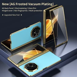 Enhanced Protective Matte Hinge Case with Full Glass Front & Drop Resistance - HONOR Magic V5 (Light blue)