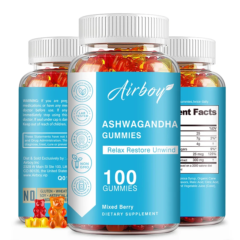 Ashwagandha Supplement Gummies Stress Anxiety Relief Mood Balance Relaxation Immune System Health