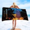 1pc Video Game Themed Beach Towel, Supersoft Oversized Beach Blanket, High Absorbency Bath Towel, Suitable For Travel 2