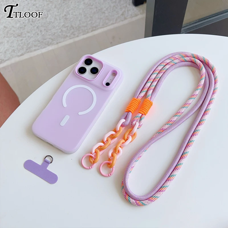 Magnetic Phone Case with Crossbody Strap and Lanyard - Magsafe Soft Cover