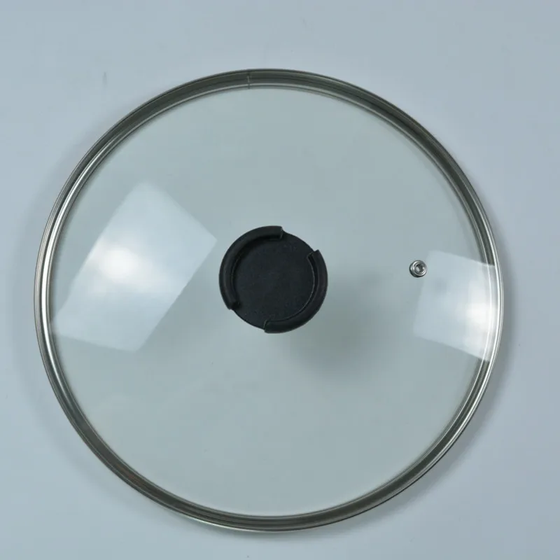 20cm 24cm 26cm 28cm Stainless steel Thick Transparent Tempered Glass Lid cover Soup Pot Saucepan Frying Pan Wok Lid Knob glass pot lid glass lid