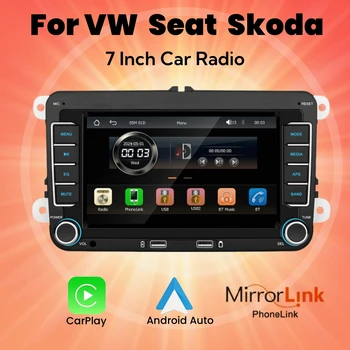 Radio de coche Android para Volkswagen Golf 5 6 Polo Passat B6 B7 CC Skoda Jetta Universal Multimedia inalámbrica para pantalla de coche Carplay 1