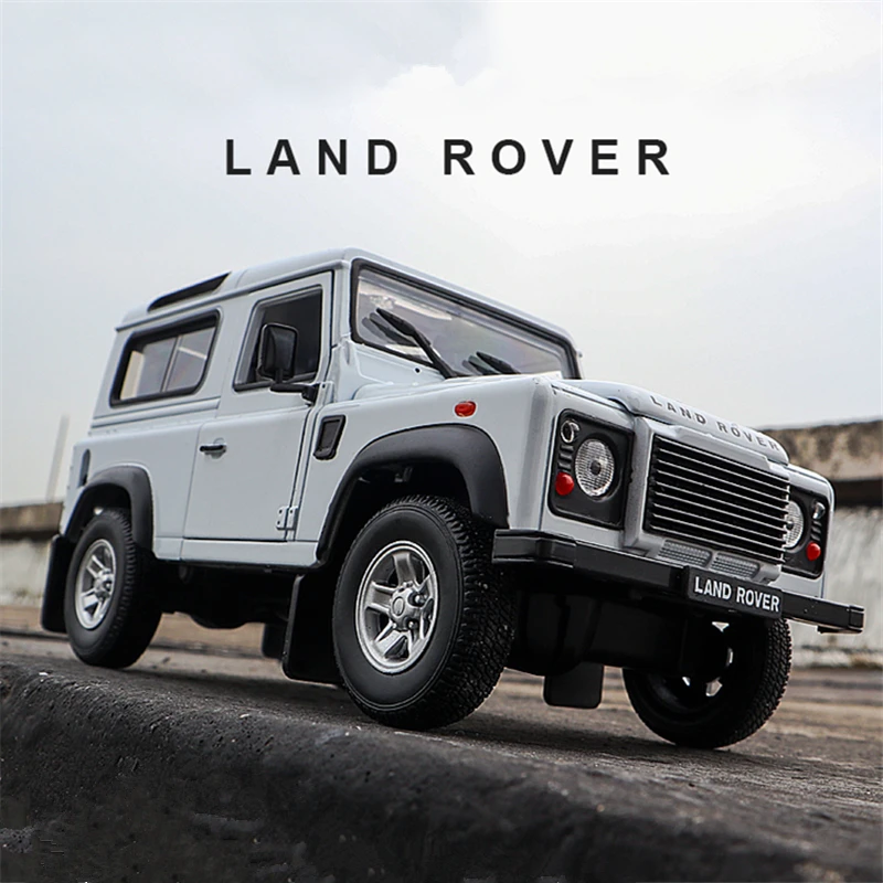 Welly 1/24 Land Rover Defender Alloy Car Model Diecast Metal Toy Off-Road Vehicle Car Model Simulation Collection Childrens Gift 3