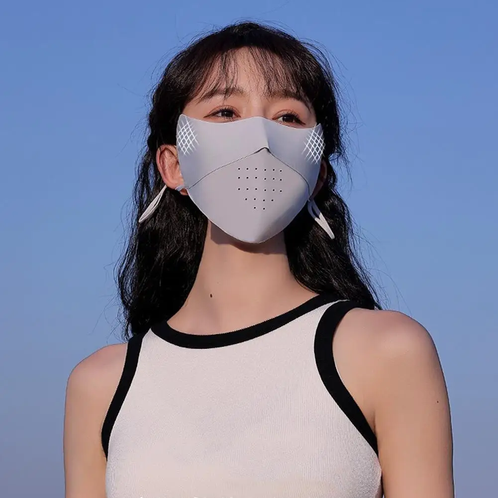 Summer Sunscreen Mask Cooling Anti-UV Sun Protection Breathable Anti-dust Outdoor Cycling Sport Sun Face Cover