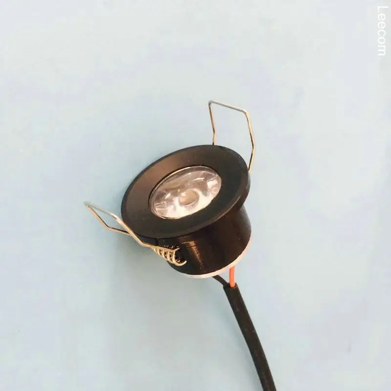 1W 31Mm Mini Led Spot WholesaleBlack Lamp Selling 10PièCes Armoire LumièRe Coupe Taille 28Mm 60 DegréS Ang mini cabinet led spot wholesale   lamp selling 10ps armoire lumière coupe taille 28mm 60 degrés angle