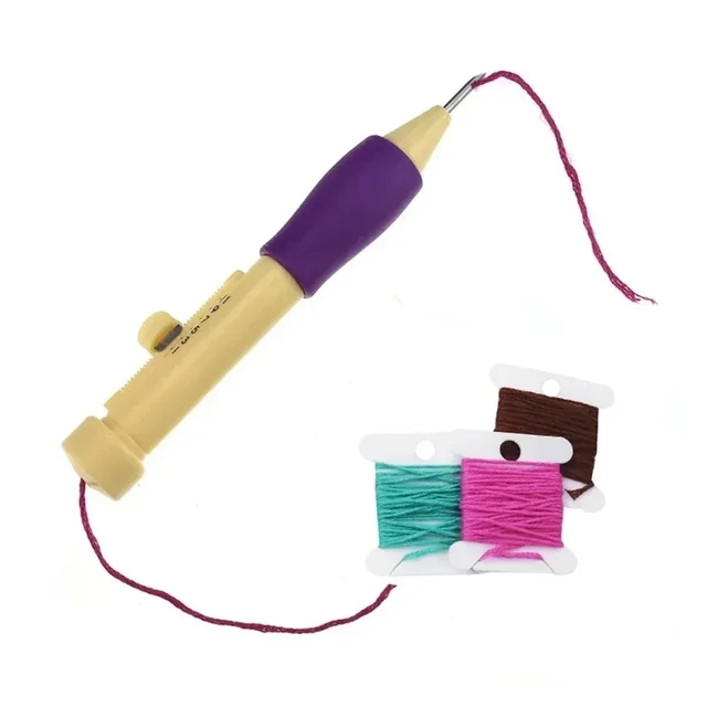 Functional Home Stamping Pen Embroidery Fine Flower Handmade Needle Needlework Traditional Weaving Convenience 2