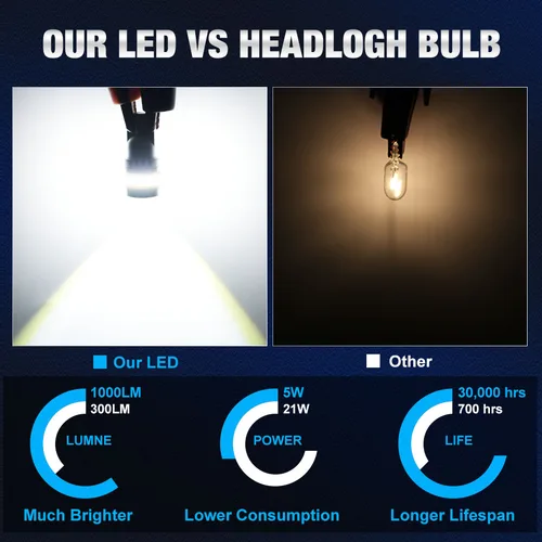 XSTORM T10 W5W LED Canbus No Error 194 168 전구 5W5 5W 12V 1000LM 슈퍼 밝은 자동차 인테리어 사이드 라이트 번호판 램프 자동 4
