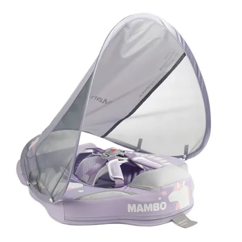 Mambobaby Galleggiante da nuoto per bambini Anello galleggiante da nuoto per bambini non gonfiabile Galleggiante da piscina per allenatore di nuoto impermeabile con baldacchino solare per 3-24 1