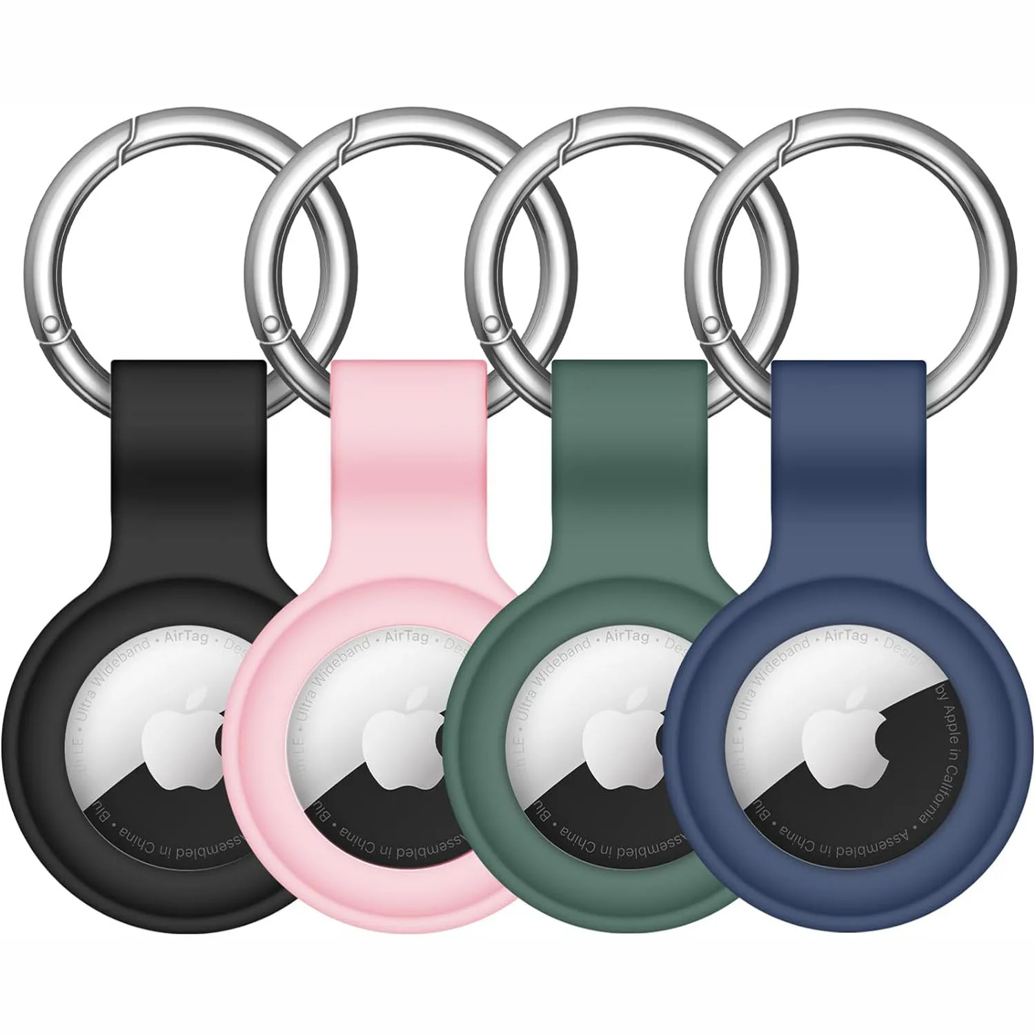 Compatibile Con Airtag Case Portachiavi Airtags Holder Portachiavi In Silicone Tag Catena Apple Air Tag Gps Item Finders Accessori