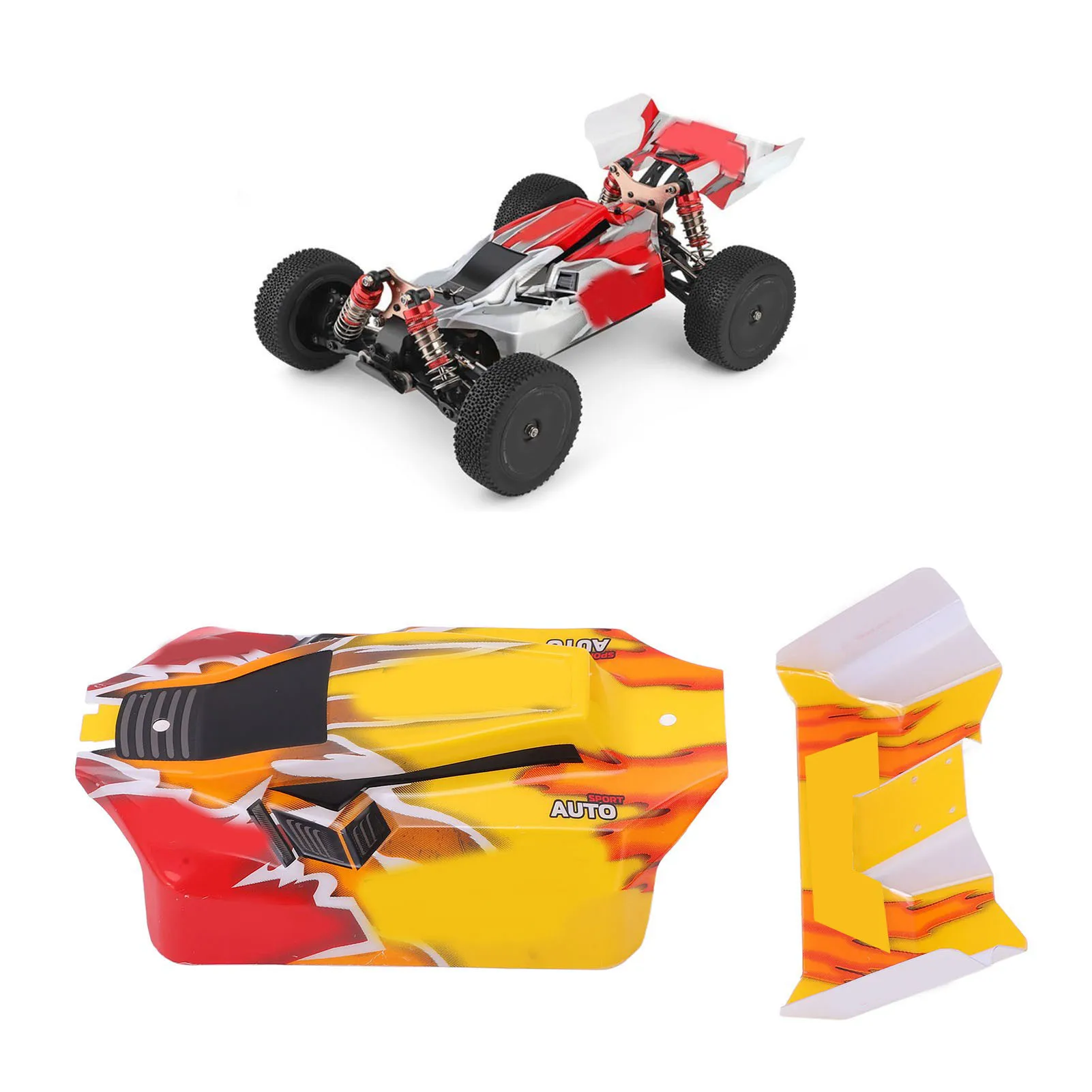 RC Car Body Shell RC Car Body Shell Tail Wing For WLtoys 144001 144010 1/14 Remote Control Car Upgrade Part RC Car Tail Wing