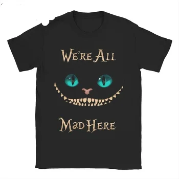 Women's Alice in Wonderland Cheshire Cat TShirt Clothes Crazy Sleeve Crew Neck Tee Shirt Summer Top Harajuku Short Sleeve Casual 1