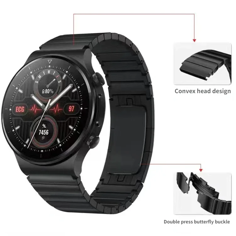 Premium Stainless Steel 22mm Metal Watch Band Strap