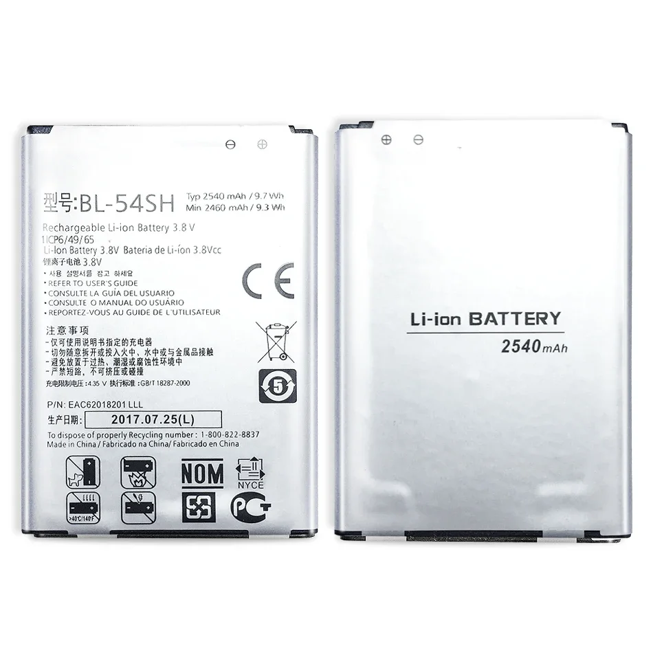 Bl-54Sh 2540Mah Batteria Mobile Per Lg Optimus G3 Beat Mini G3S G3C B2Mini G3Mini D724 D725 D728 D729 D722 D22 Bl 54Sh