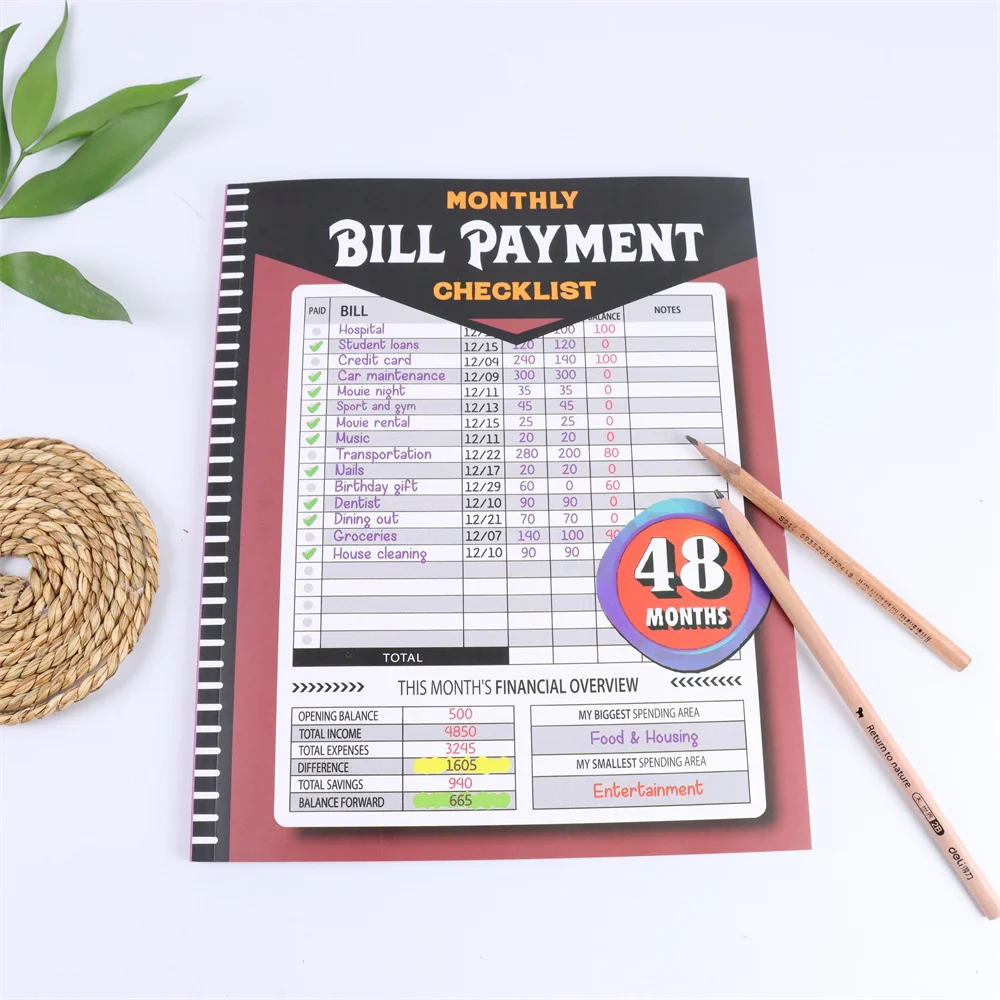 Monthly Bill Payment Tracking Notebook-Financial Management and Budgeting Ledger, Checklist for Tracking and Payment Records