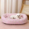 Floral All Season Dog Bed for French Bulldog Chihuahua Soft Cat Bed for Dogs Sleeping Puppy Pad Sofa Dog Bed  Four Color Pet Pad 2