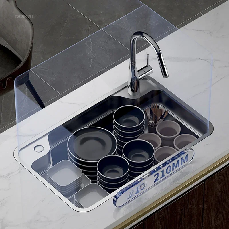 Japanese Sink Multi-functional For Nano Coating Metal Kitchen Sinks Light Luxury Simple Household Sinks For Rental House 4