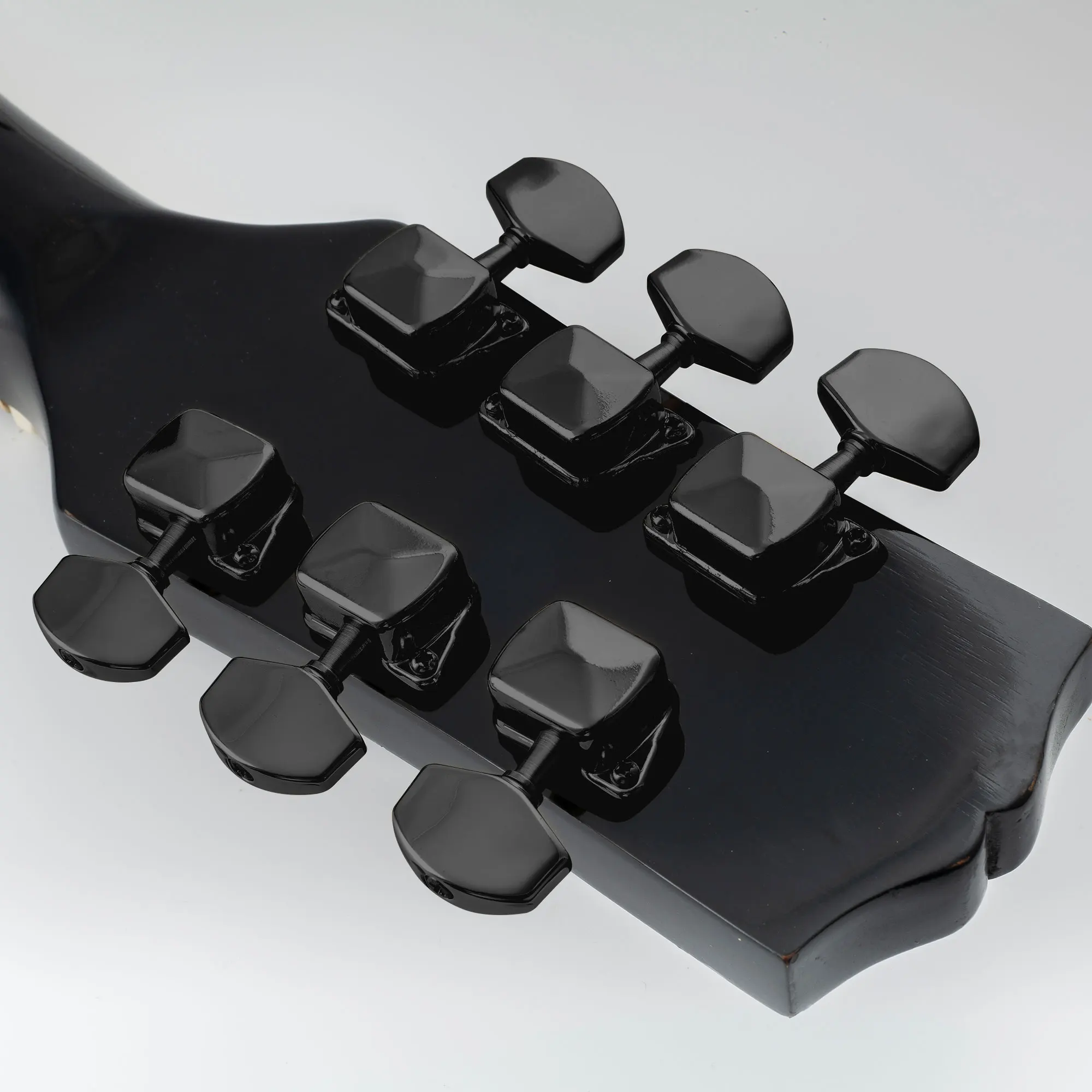 Musiclily Pro 3R3L 15:1 Ratio Semi Closed Machine Heads Tuners Tuning Pegs Keys with Big Hex Button for Acoustic Electric Guitar Guitar Tuner Electric Guitar Tuners