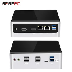 BEBEPC Mimi Pc i219 Core i5-7267U i7-1165G7 i9-9880H DDR4 M.2 SSD Cooling Fan DP HD 8USB Realtek ALC662 Ubuntu LINUX laptop PC