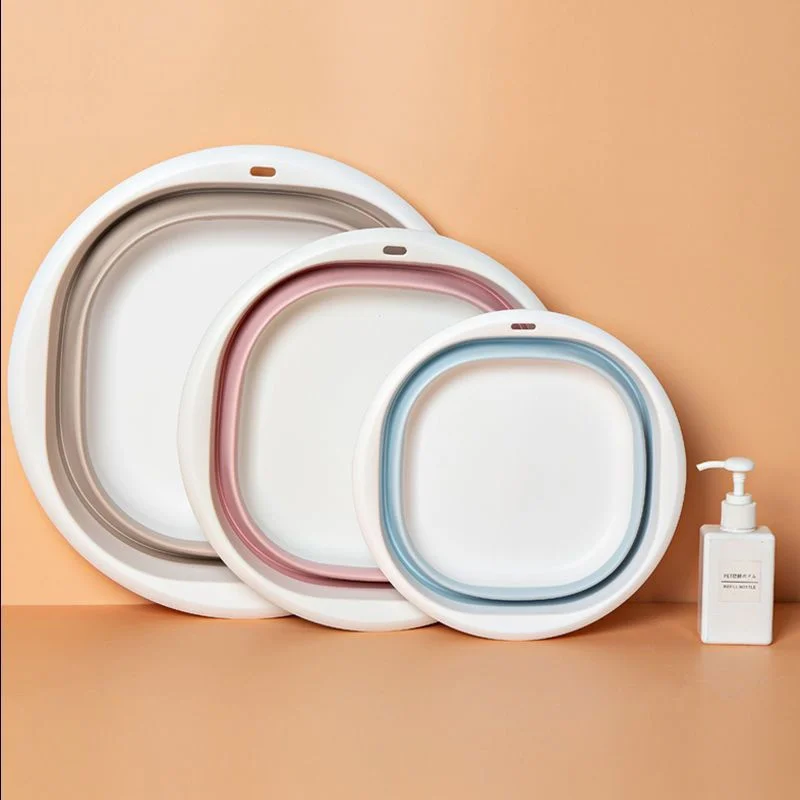 Collapsible Newborn Baby Washbasin Lightweight Portable Kids Wash Basin Dish Tub For Travel Home 3 Sizes Hangable Baby Bathtub baby bath tub