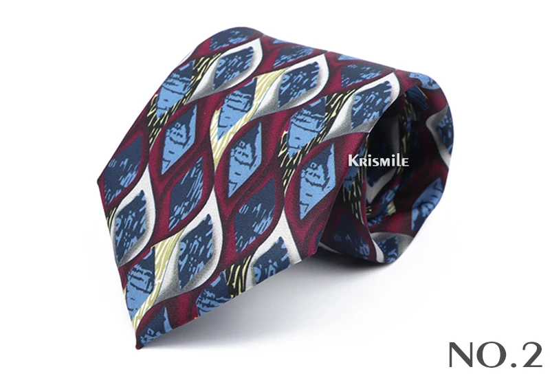 9cm Braun Blau Männer Krawatte Vintage Floral Geometrie Druck Krawatte Mens Hochzeit Business-Meeting Anzug Hemd Täglichen Tragen Zubehör – Detail 4