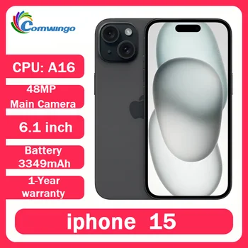 Original Apple iPhone 15 Dual SIM Unlocked 6GB RAM 128GB/256GB ROM IOS 6.1' OLED Face ID NFC A16 used iPhone15 Mobile Smartphone