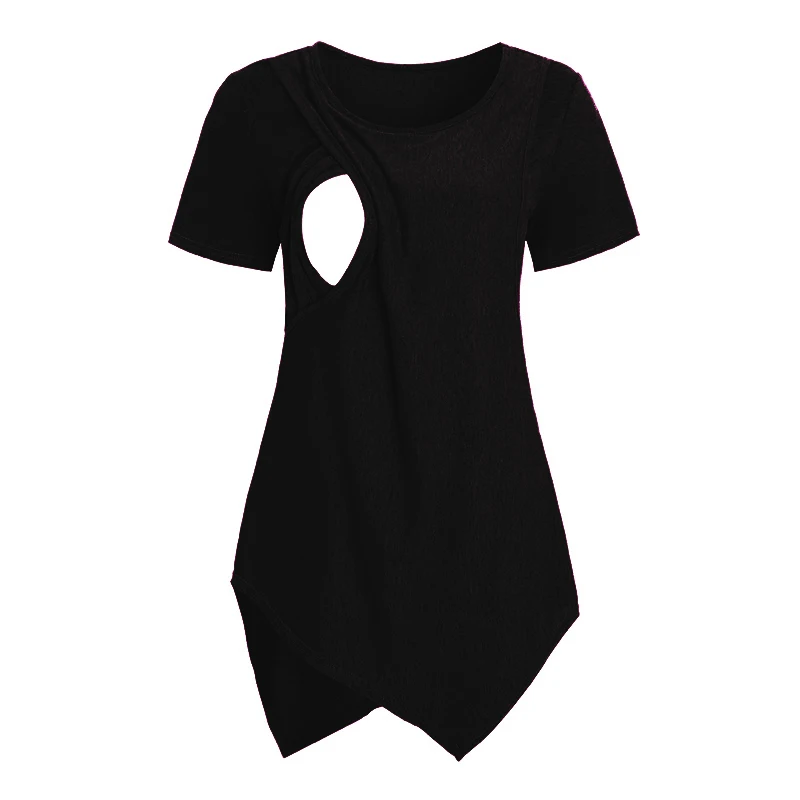 Short-Sleeve Casual Soft Maternity Nursing T-shirt