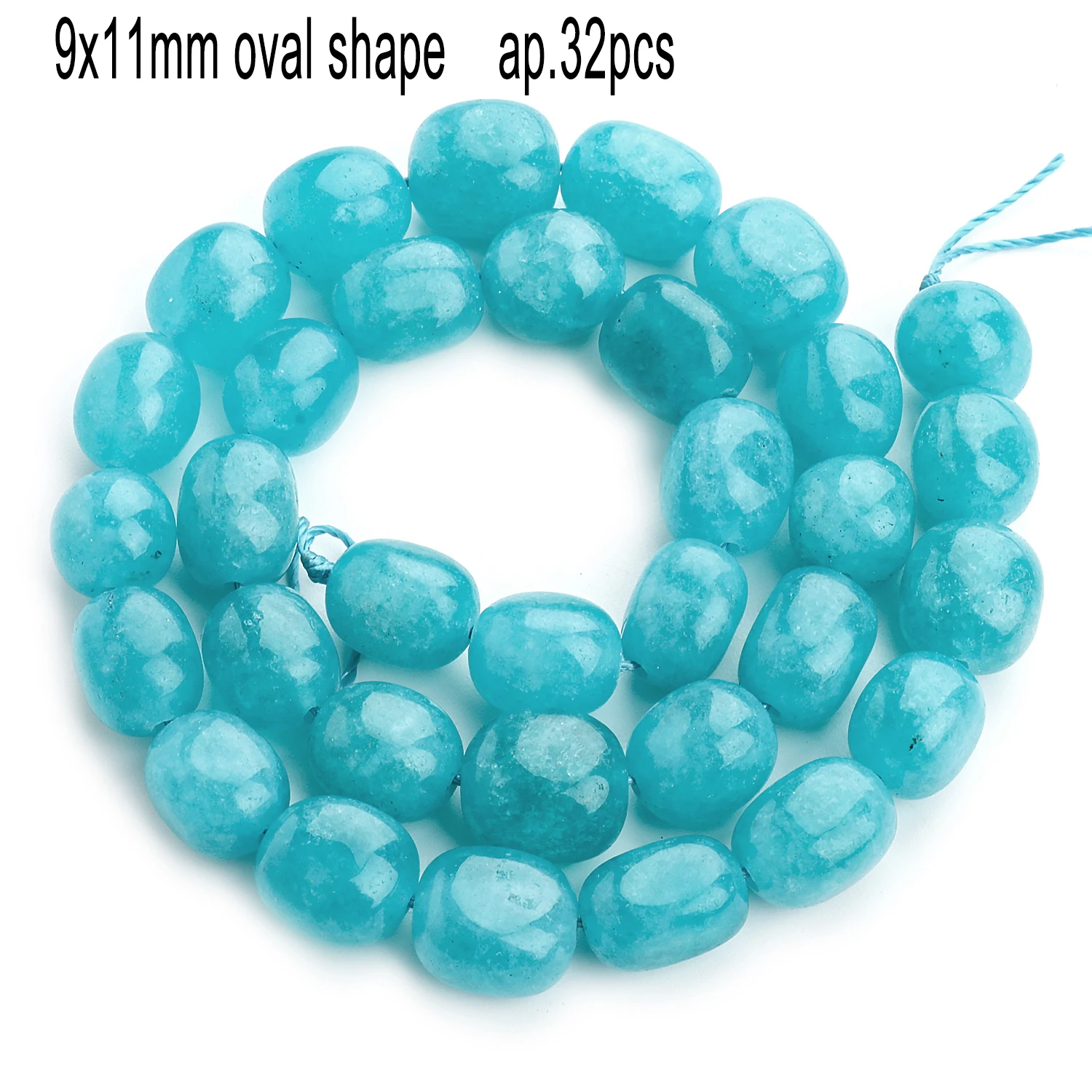Blue Amazonite Natural Stone Beads - Variety Pack for Jewelry Making and DIY Accessories