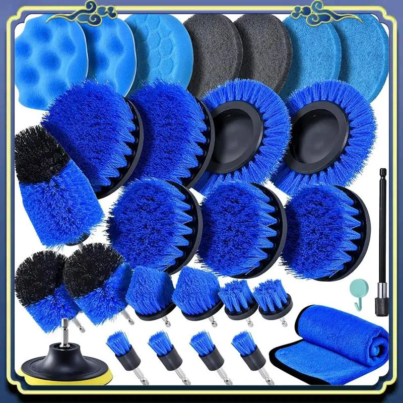 Drill Brush Attachment Set Replacement Accessories 27-Piece Electric Scrubber Cleaning Kit For Tub, Extension Attachment 4