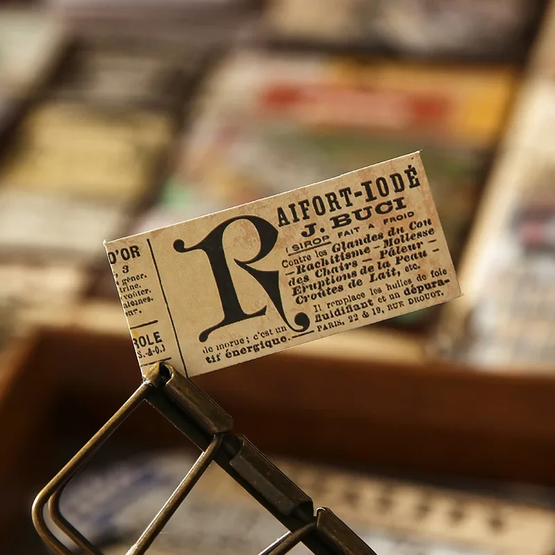 Journamm 100 개/갑 Ins 스타일 공예 스티커 아트 콜라주 사진 앨범 접착 장식 편지지 DIY Scrapbooking 라벨 스티커