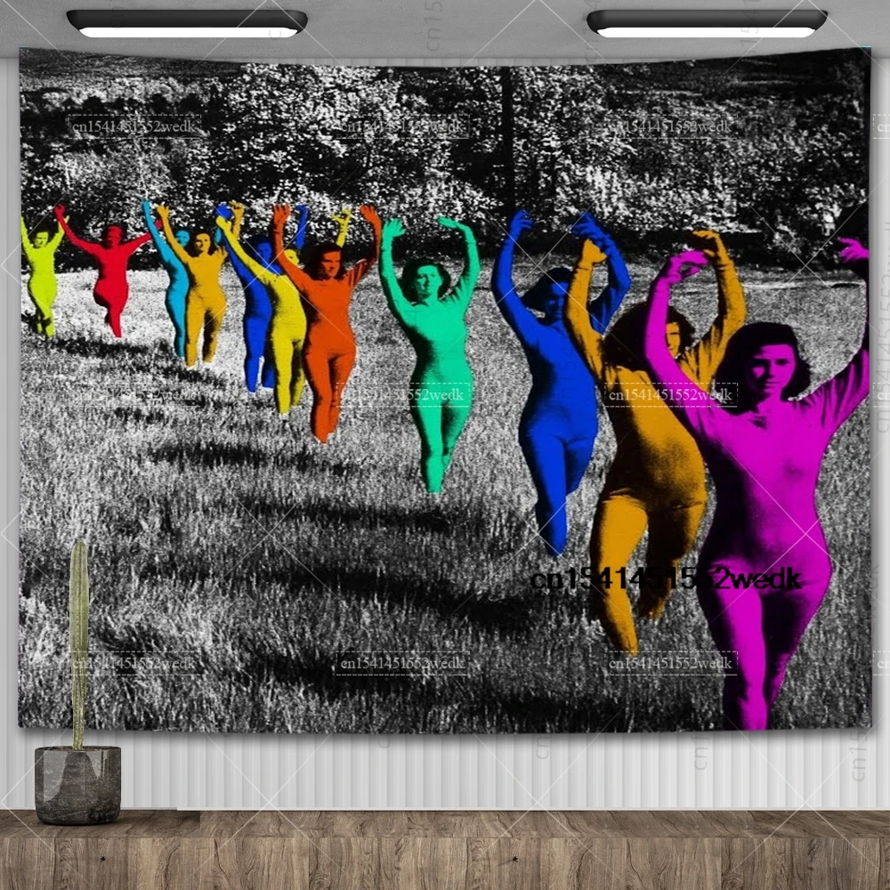 TV Girl Albums Who Really Cares Wall Poster Tapestry Psychedelic Couple Lover Art Tapestry Aesthetic Bedroom Decoration Painting tapestry decorations