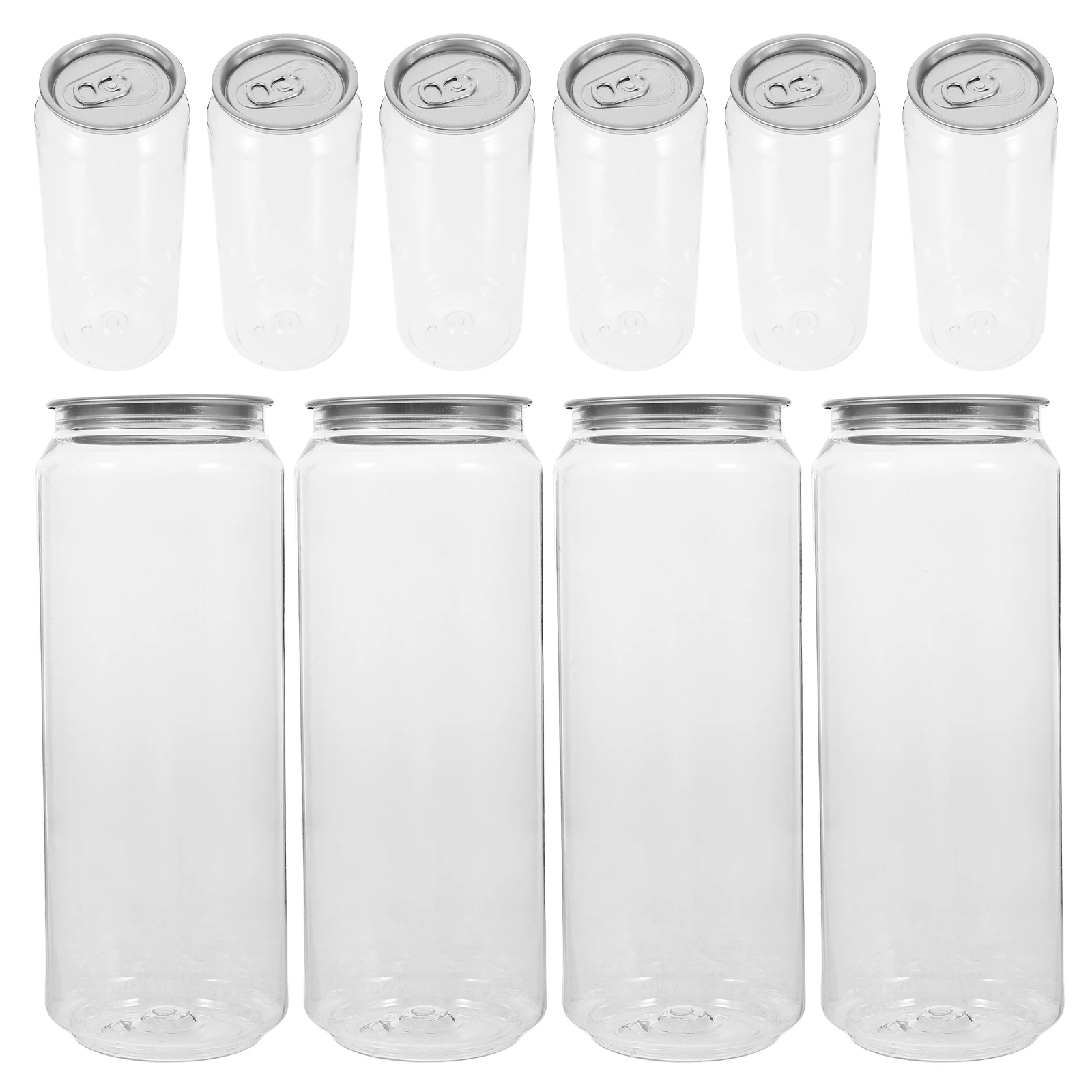 10 pcs 330/500ml Clear Plastic Beverage Bottles Leakproof Juice Bottles Portable Milk Bottles Water Storage Container