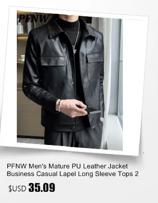 vintage leather bomber jacket PFNW Shiny Leather Jackets Men's Costume Red Black Brown Nightclub Club Men's Leather Jacket Solid Color Slim Men's Jacket Coats western leather jacket