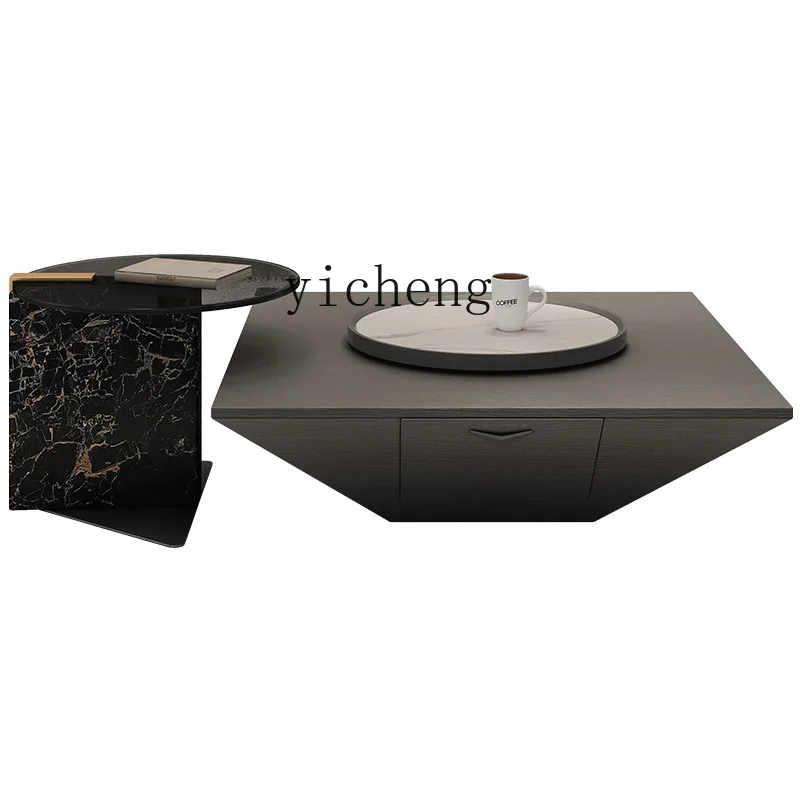 

ZC Living Room Coffee Table Side Table Combination Modern Minimalist Square Home Minimalist Small Household Shape