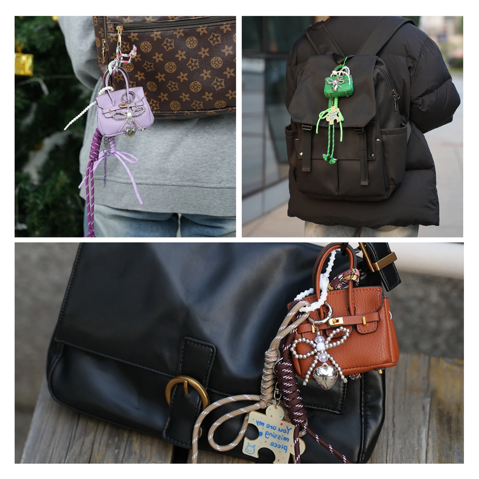 2025 New miu Bag Charms Lanyard Pendant Fashion Key Charms