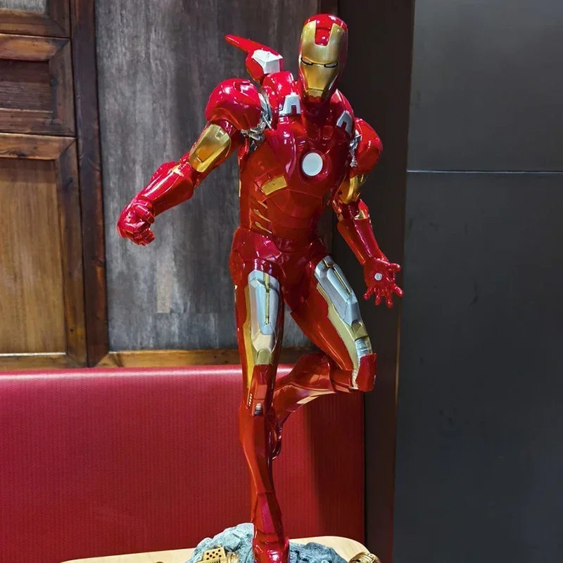 

Популярная модель Железного человека ручной работы Mk7, модель Мстителей Marvel вокруг большой полимерной статуи, дисплей, креативные подарки