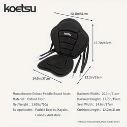 Enhanced Paddle Board Easy Seat with Portable Backrest Cushion (Pure paddle seats)